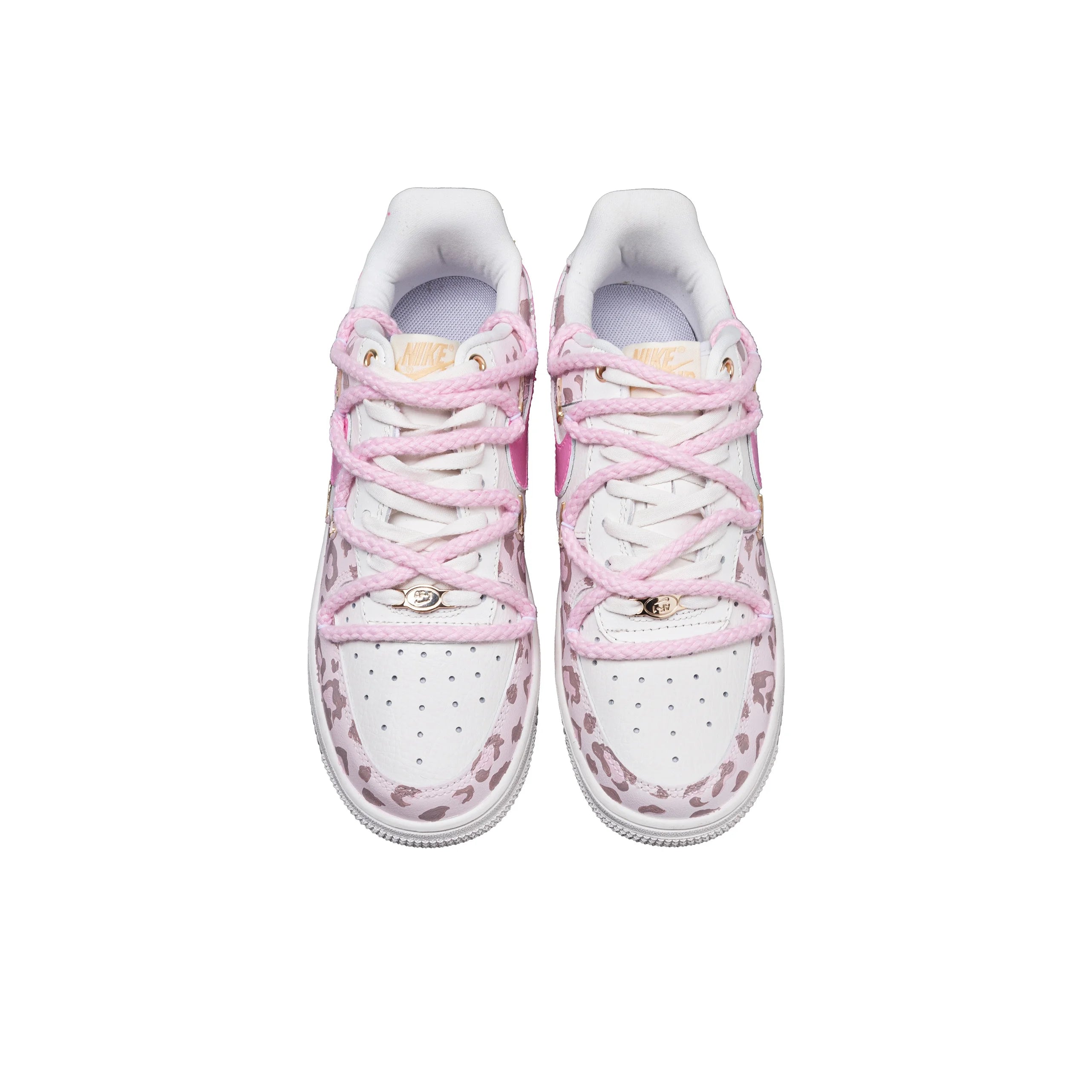 Sneakers Nike Air Force 1 Femme – Léopard Rose Cuir Basse