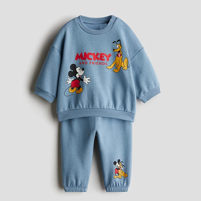 Ensemble Bébé Sweat Cartoon Capuche + Pantalon Automne