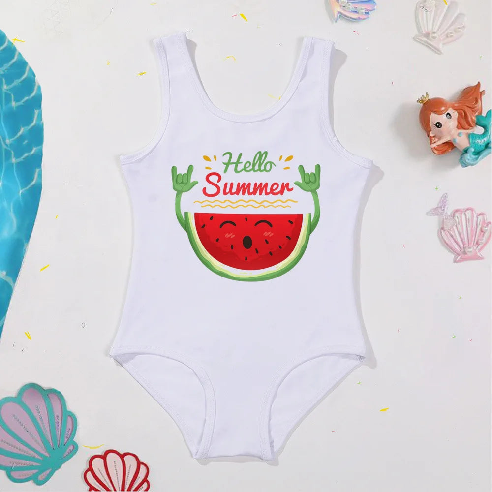 Maillot de Bain Fille Une Pièce Motif Pastèque - Hello Summer