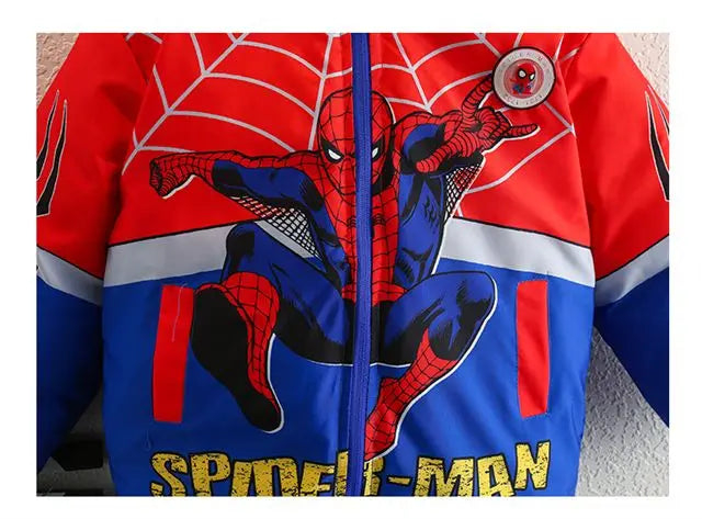 Veste Spiderman Garçon Doublée Polaire - Manteau Chaud Capuche Hiver
