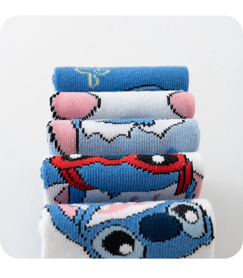 Lot de 5 Paires Chaussettes Spider-Man Garçon - Chaussettes Tube Coton Héros | Automne Hiver Enfant