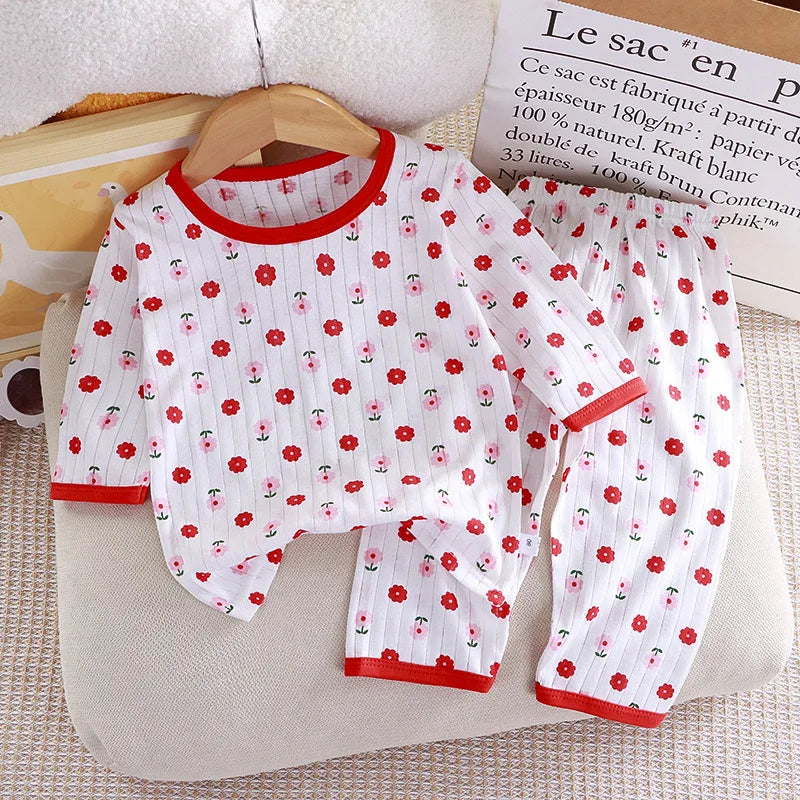 Pyjama Enfant Coton - Ensemble 2 Pièces Manches 3/4 Climatisation Été