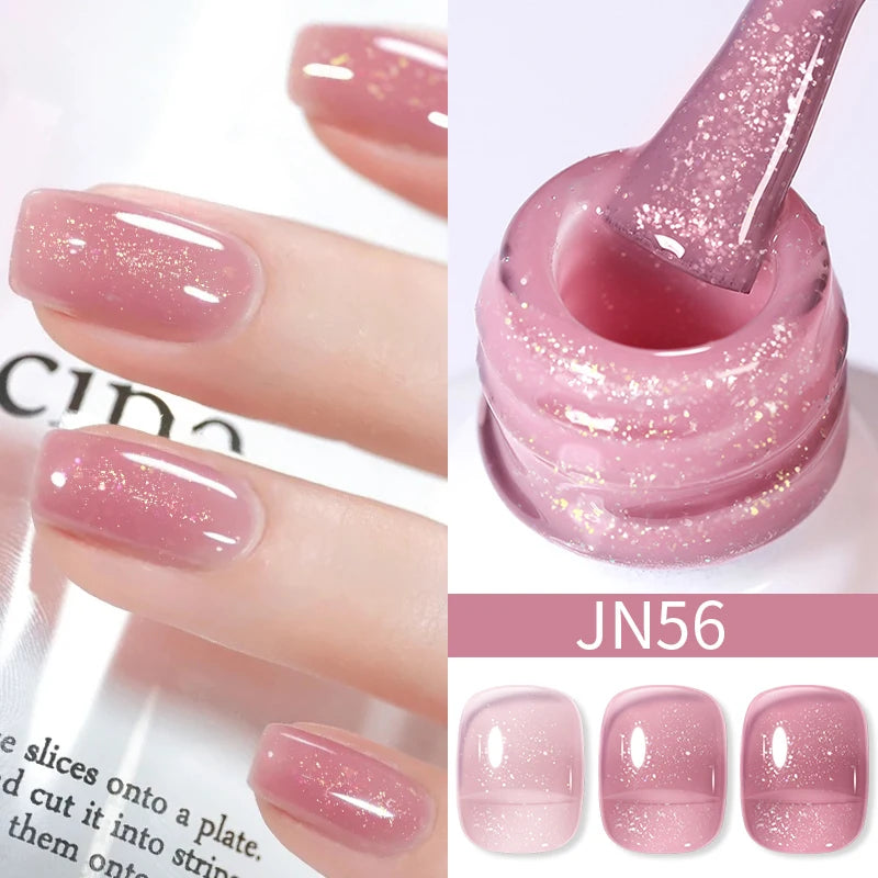 Vernis Gel BORN PRETTY Noir Jelly Nude 10ml - 74 Couleurs Translucide Semi-Permanent UV LED Nail Art DIY Maison