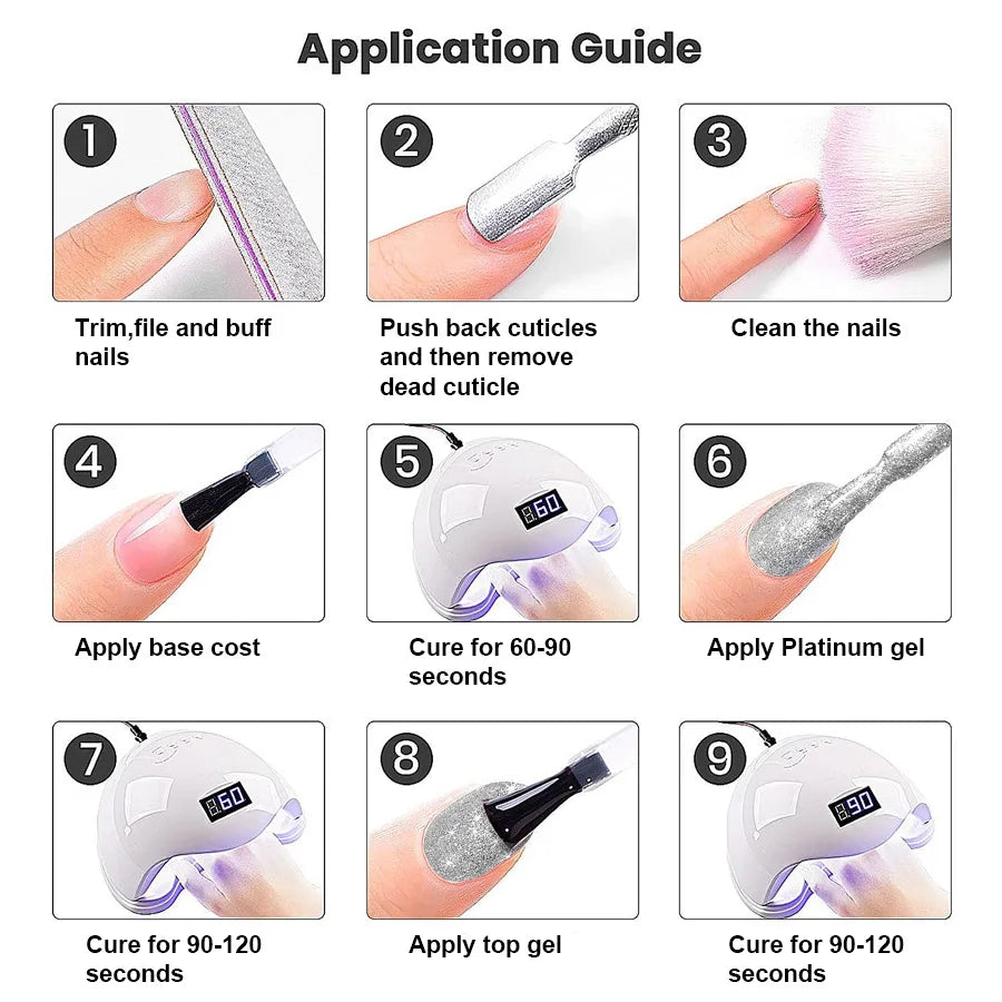 Vernis Gel Rouge Paillettes 10ml - Semi-Permanent UV LED Soak Off Nail Art Salon Maison Hiver