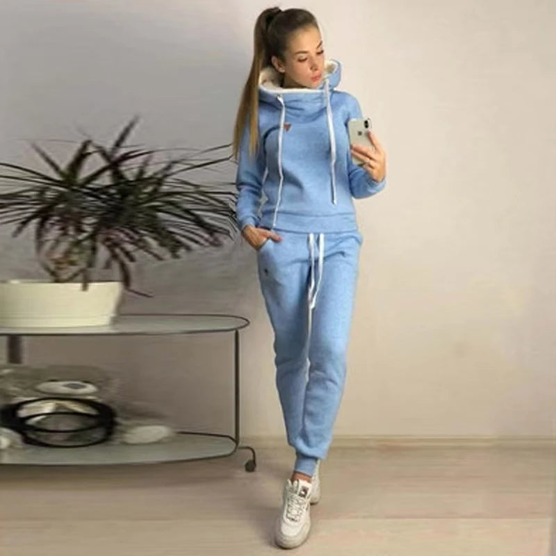 Ensemble Jogging Femme 2 Pièces - Sweat à Capuche et Pantalon Confort