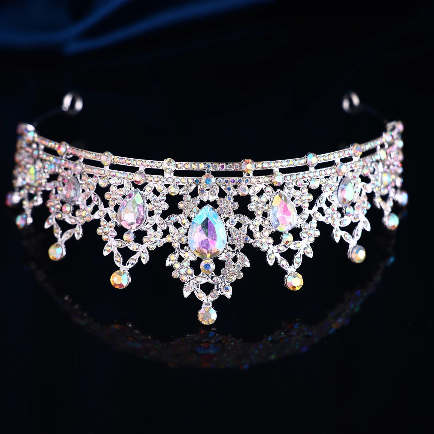 Couronne Baroque Strass Rétro Ajourée - Accessoire Fête Anniversaire Halloween Photo