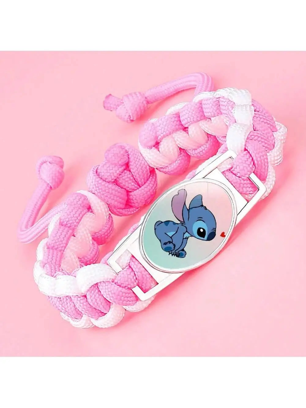 Bracelet Disney Stitch Tressé Main - Dopamine Tissé Cadeau Ami Collection Lilo & Stitch Bijou Ado