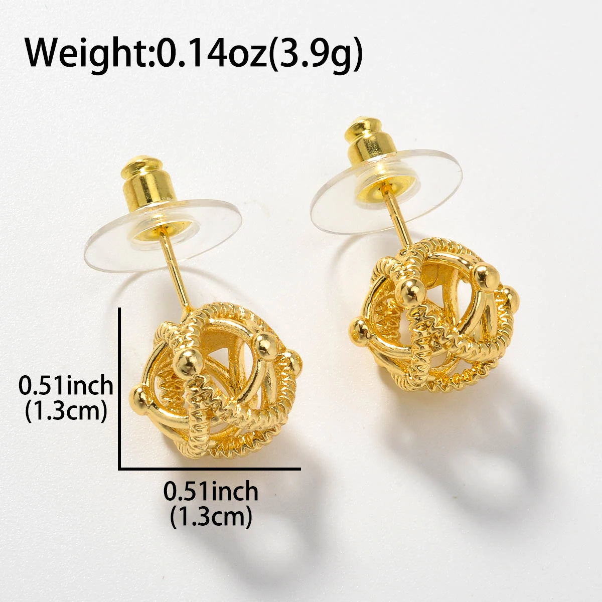 Boucles d'Oreilles Plaqué Or Luxe Dubai - Femme Mariage