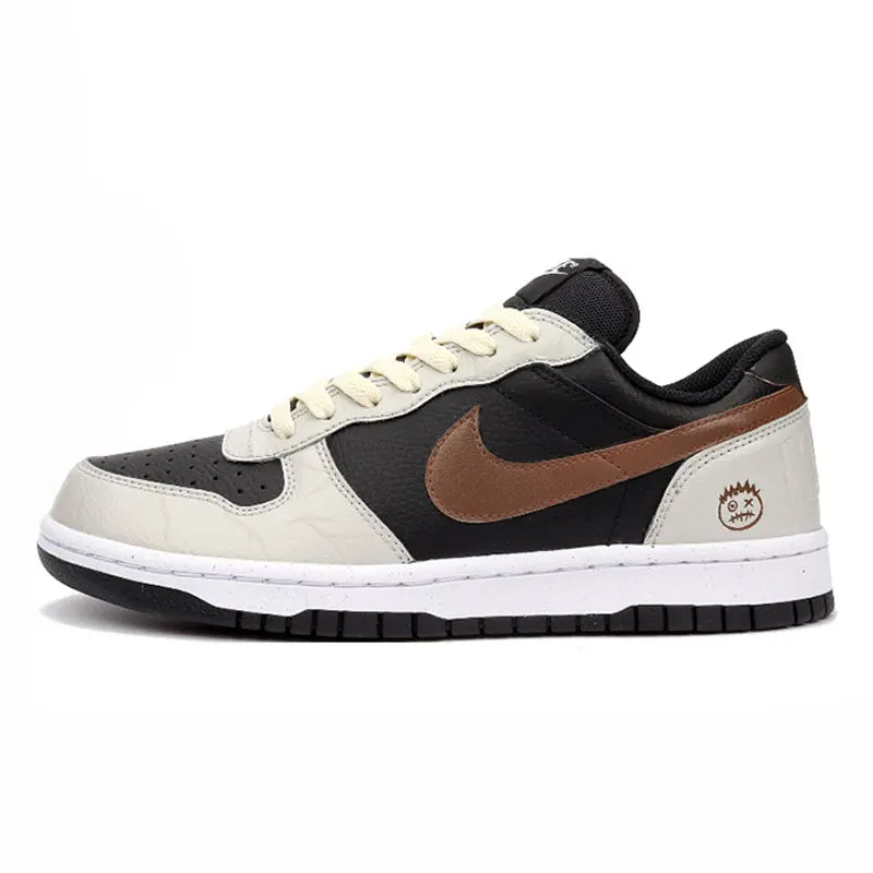 Nike Big Custom – Baskets Homme Graffiti Peint à la Main Style Maillard Moka