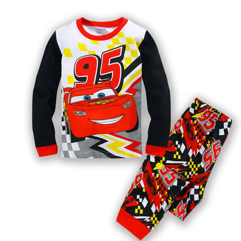 Pyjama Enfant Cars McQueen - Ensemble 2 Pièces Coton Printemps Automne