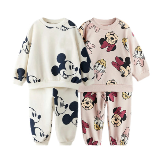 Ensemble Bébé Disney Manches Longues - Sweat Col Rond & Pantalon 2 Pièces Garçon Fille