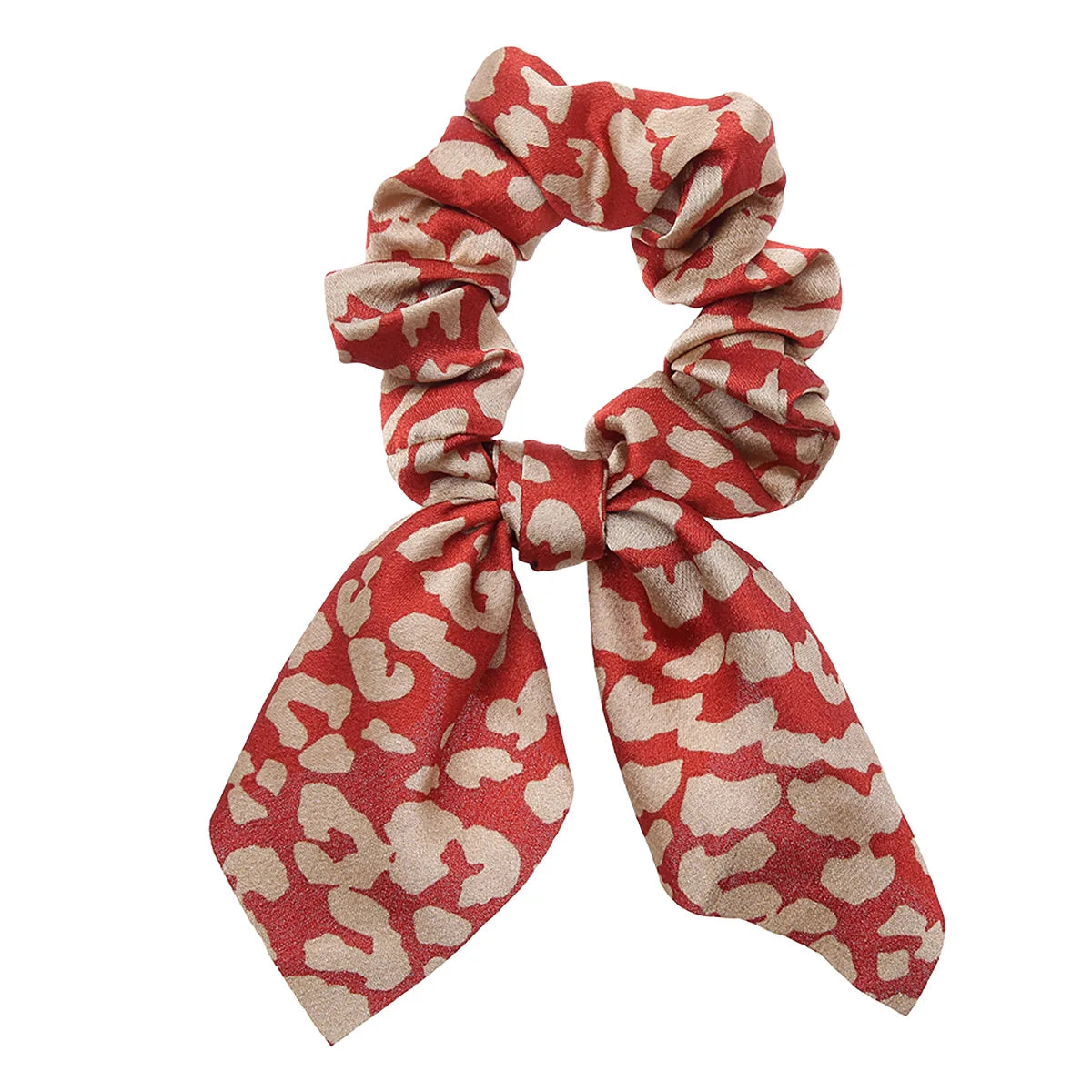 Chouchou Imprimé Floral Léopard Nœud Papillon - Élastique Cheveux Queue de Cheval Femme Fille Accessoires Mode