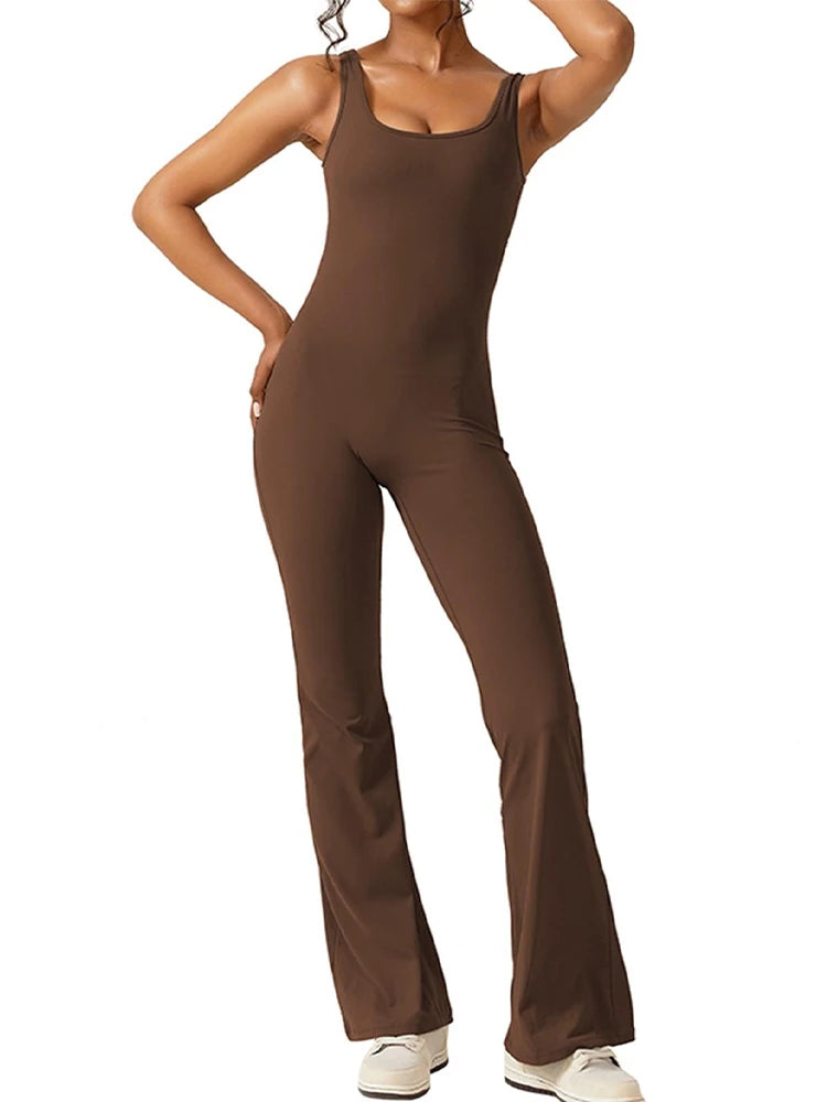 Combinaison Yoga Dos Nu Col U - Vêtement Sport Femme