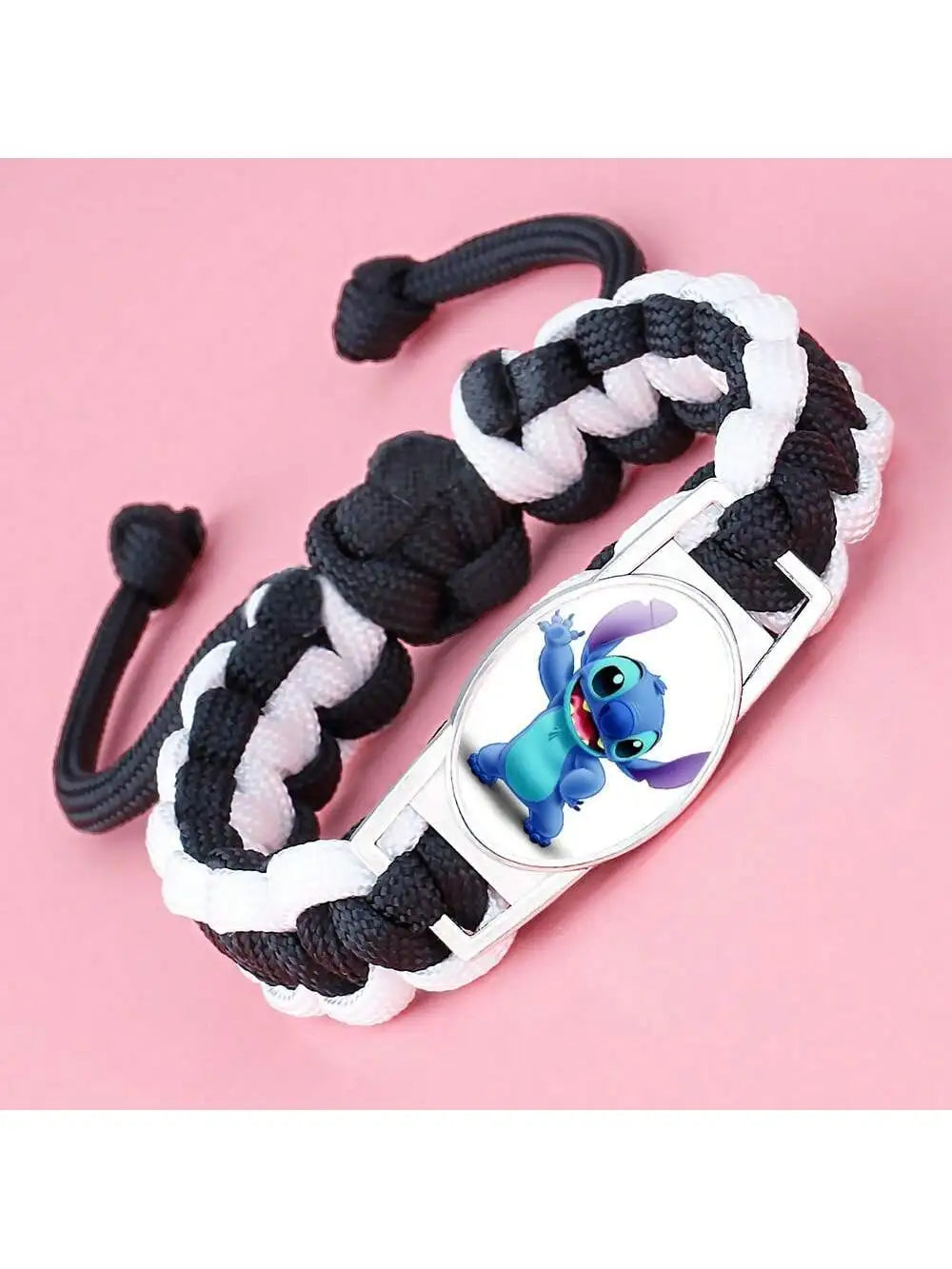 Bracelet Disney Stitch Tressé Main - Dopamine Tissé Cadeau Ami Collection Lilo & Stitch Bijou Ado