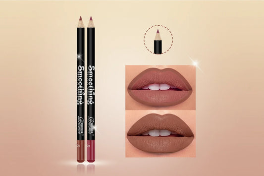 Crayon Contour Lèvres Mat Luxe - Longue Tenue Application Douce Contour Parfait Remplissage Nuances Universelles