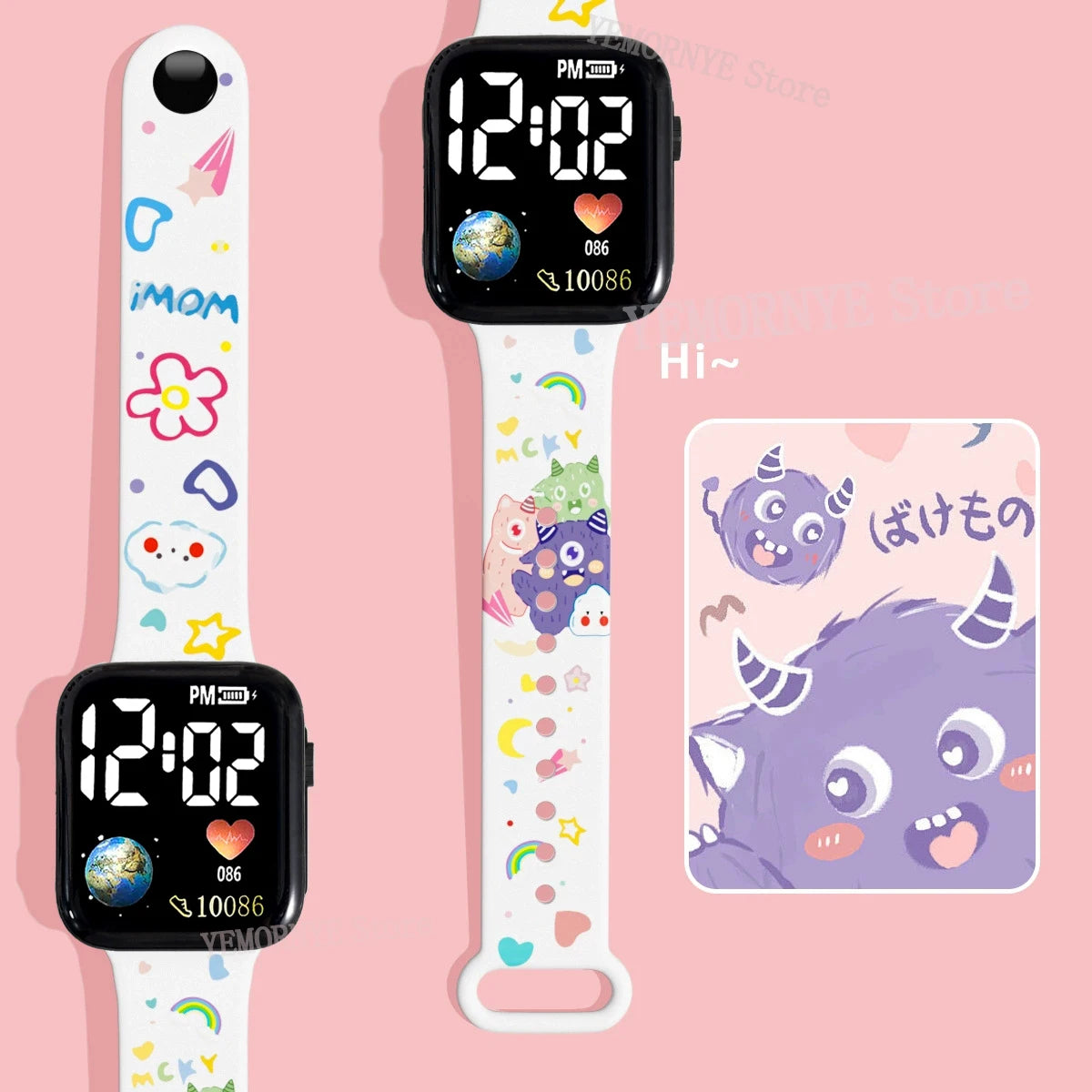 Montre Digitale Enfant Disney Stitch & Lio - LED Cartoon Imprimé Cadeau Anniversaire Jouet