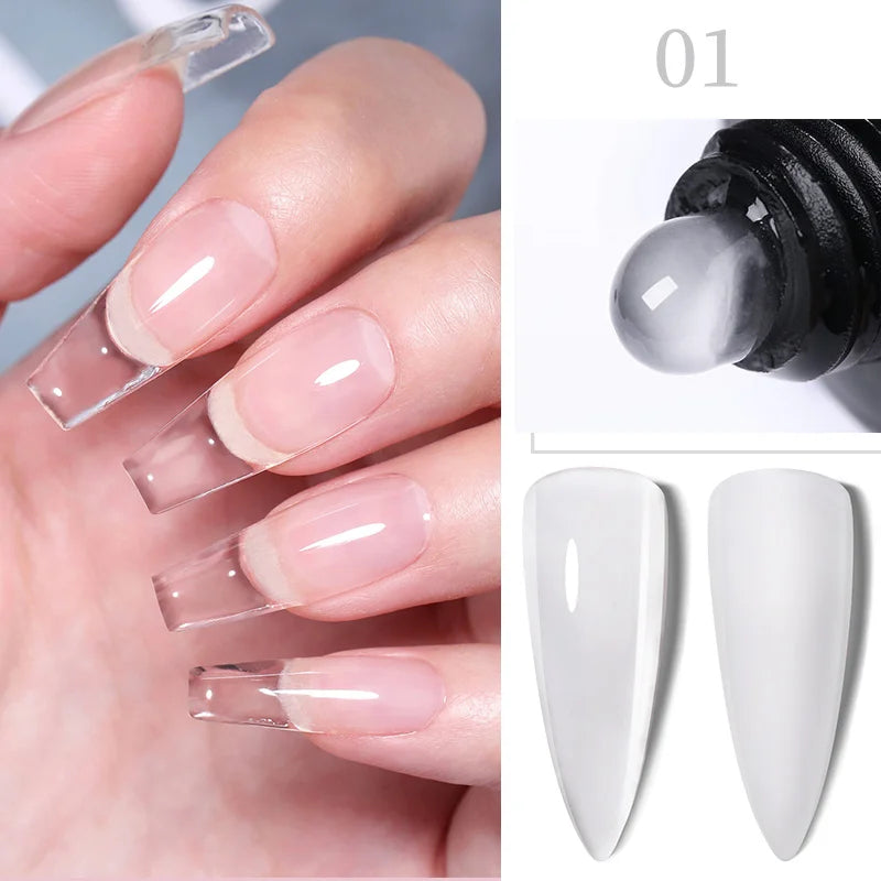 Gel Extension Ongles Paillettes LILYCUTE 15ml - Vernis Semi-Permanent UV Construction Nail Art