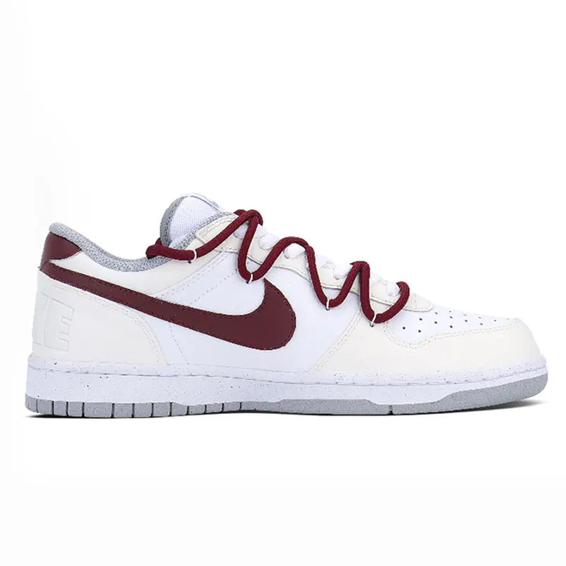 Nike Big Custom – Baskets Homme Cramoisi Blanc Amorti Support Skate
