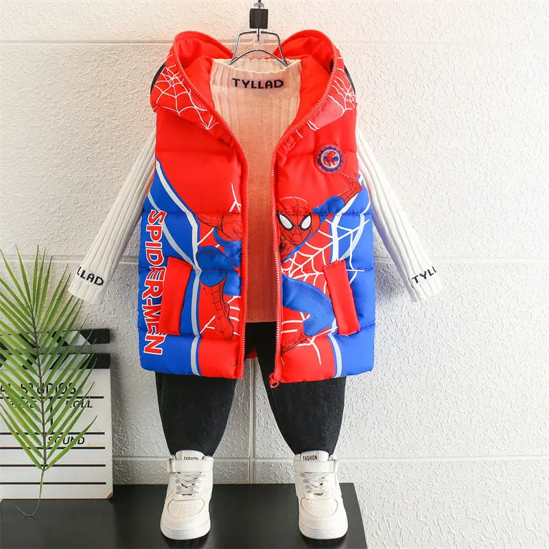 Gilet Marvel Avengers Spiderman - Veste Sans Manches Enfant Garçon