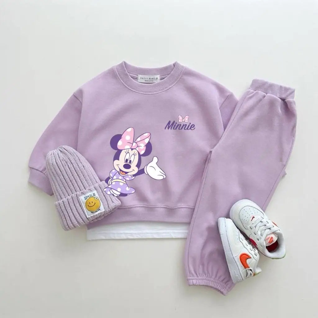 Ensemble Disney Fille 2 Pièces - Sweatshirt + Pantalon Automne Casual