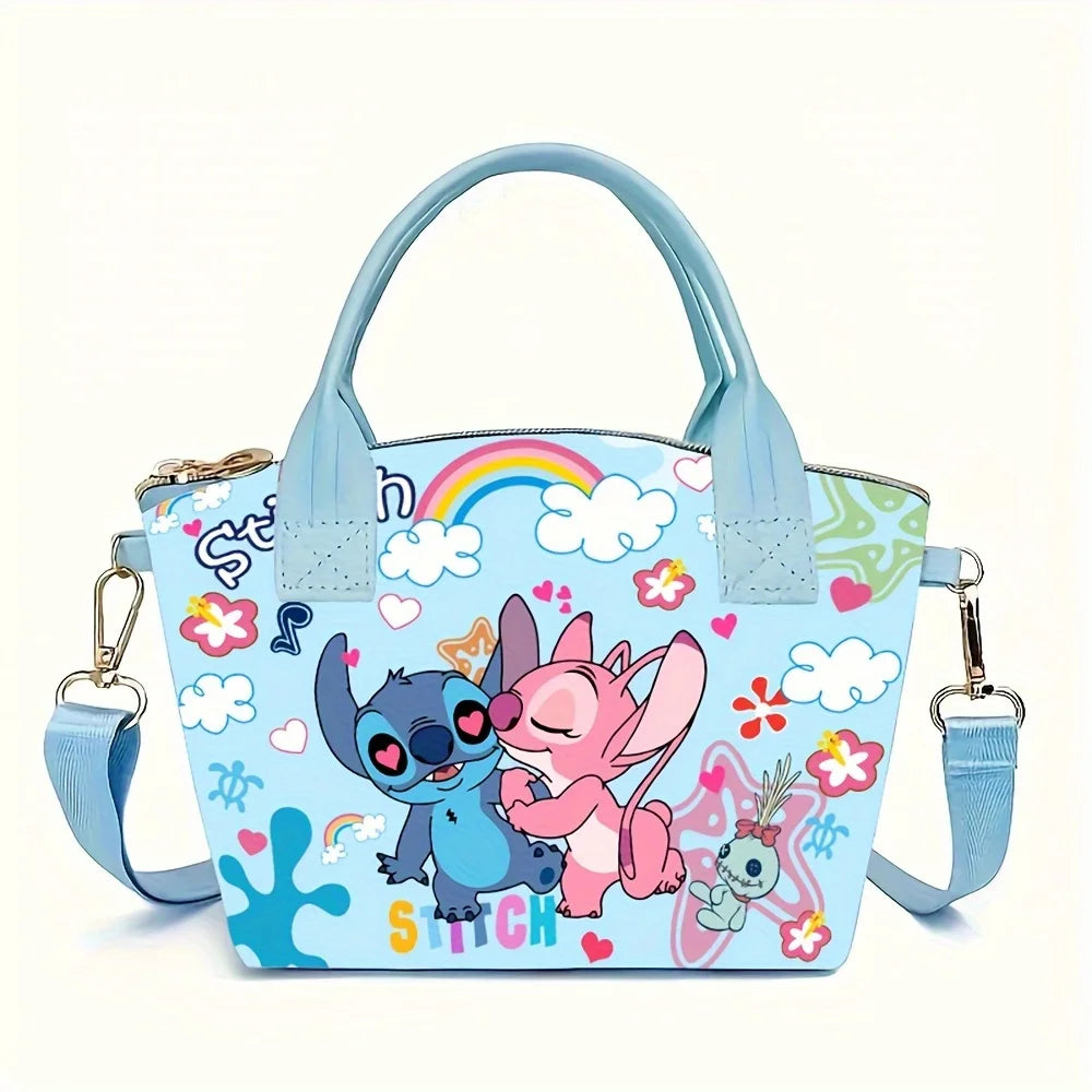 Sac Bandoulière Disney Stitch Officiel - Pochette Ajustable Ado Légère Durable Lilo & Stitch Cadeau