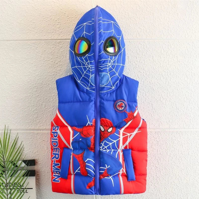 Gilet Marvel Avengers Spiderman - Veste Sans Manches Enfant Garçon