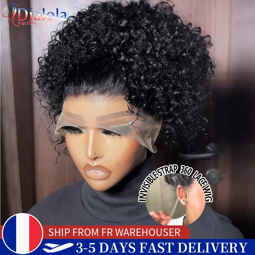 Perruque 360 Full Lace Invisible Deep Wave - Cheveux Naturels Brésiliens Lace Frontal 13x4 HD 40 Pouces