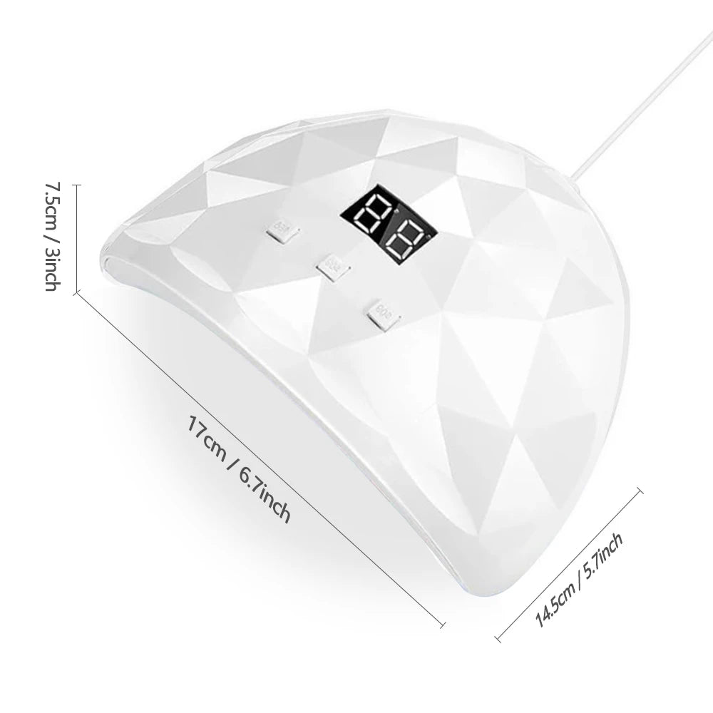 Lampe UV LED Ongles LULAA - Séchage Gel Polish 3 Modes Minuterie Détection Automatique Maison Salon