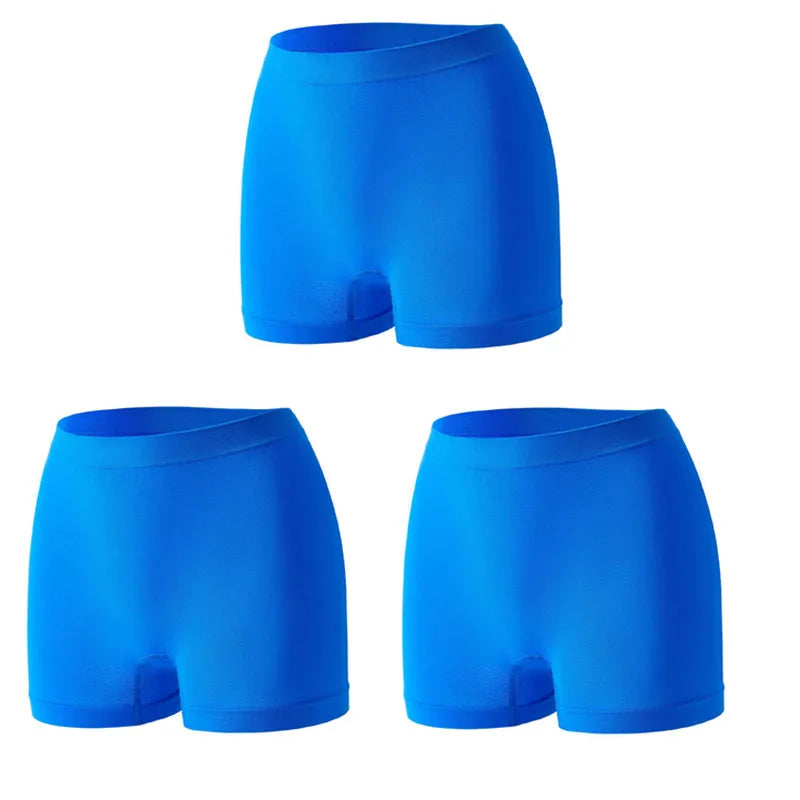 Lot de 3 Culottes Femme Taille Haute Seamless - Shorty Anti-Frottement Gainant Sport