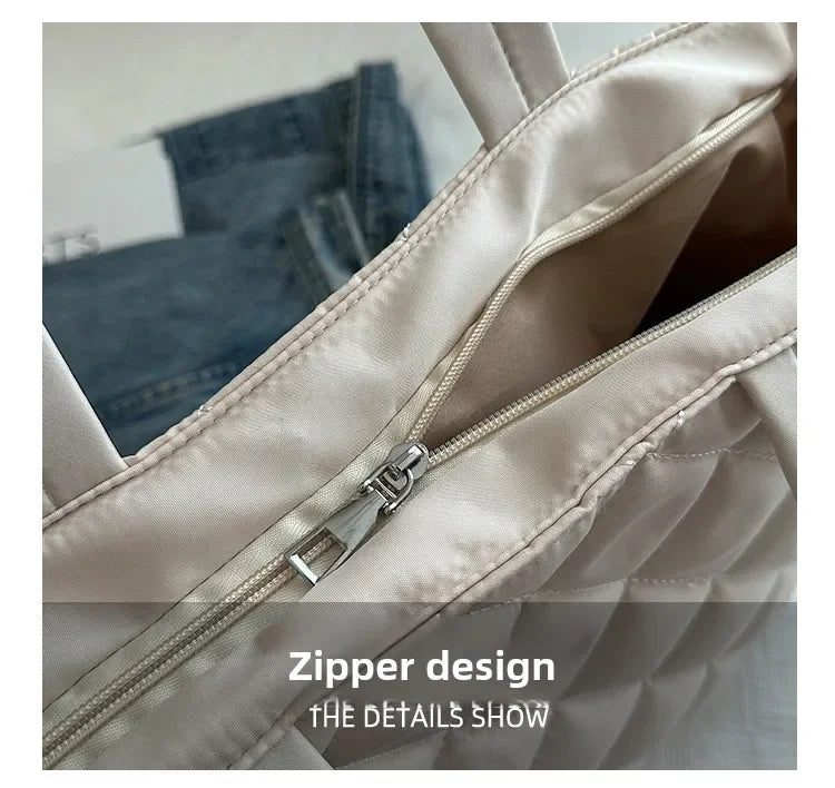 Sac Tote Rectangulaire Femme Style Coréen - Grande Capacité Épaule Travail Léger