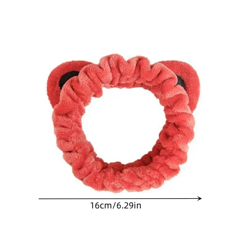 Bandeau Cheveux Chat Peluche - Serre-Tête Mignon Lavage Visage Accessoire Coiffure