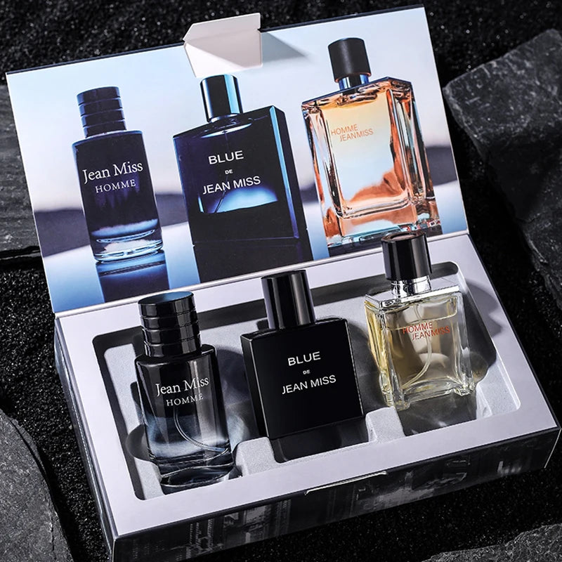 Coffret Cadeau Parfum Homme 3 Pièces 90ml - Eau de Cologne Longue Durée Fascination