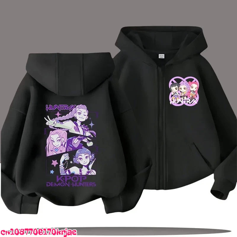 Sweat à Capuche Demon Slayer Enfant - Zip Kimetsu no Yaiba Garçon Fille 3-14 Ans