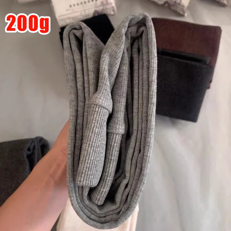 Collants Femme Fashion Gris Tricotés Pression - Automne Hiver Taille Haute Élastiques Streetwear Stocking 2026 Basic Pantyhose