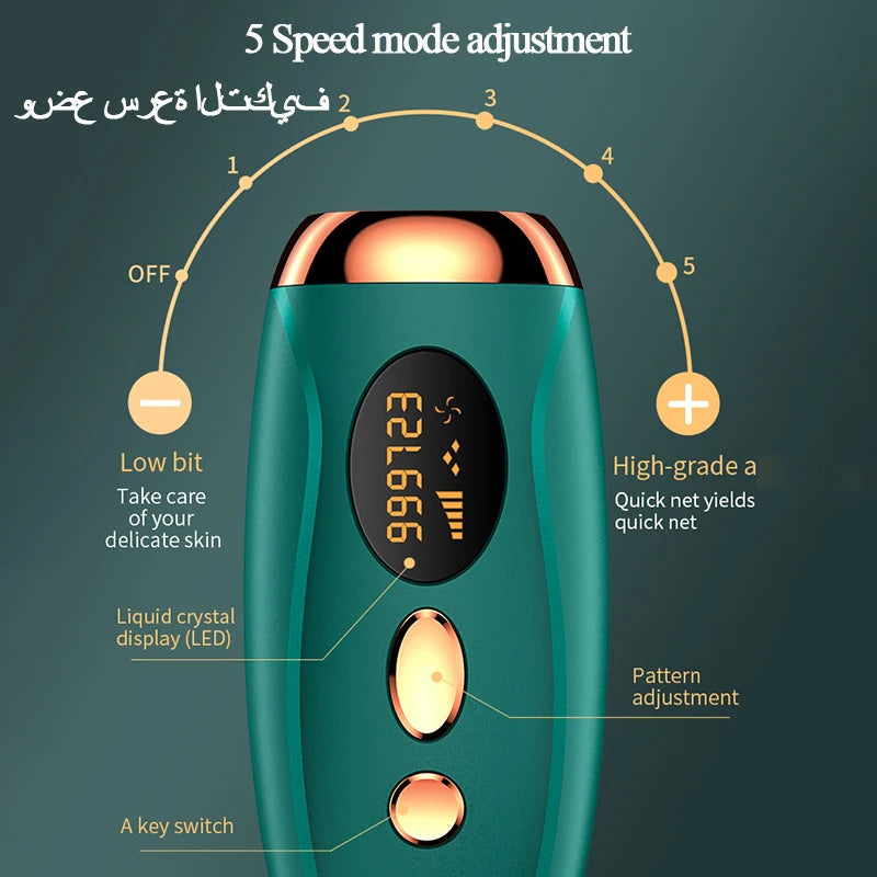 Épilateur IPL Laser Femme 999,999 Flashs - Épilation Permanente Indolore LCD Display