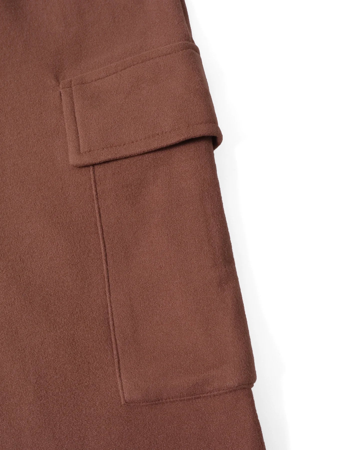 Pantalon Femme Taille Haute Doublé Polaire - Flare Automne Hiver Poches Zippées