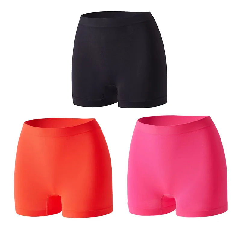 Lot de 3 Culottes Femme Taille Haute Seamless - Shorty Anti-Frottement Gainant Sport