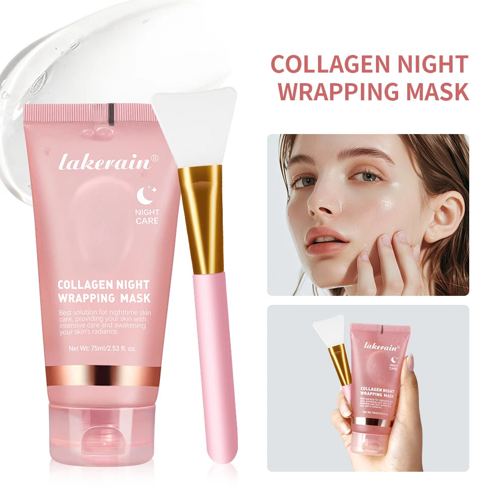 Crème Gelée Collagène Hydrolysé - Masque Nuit Hydratant Raffermissant Peel-Off