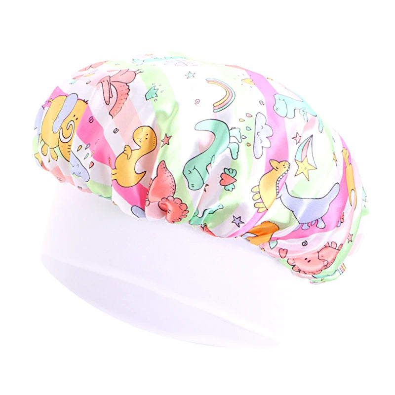 Bonnet Satin Bébé Respirant - Chapeau Nuit Élastique Imprimé Enfant