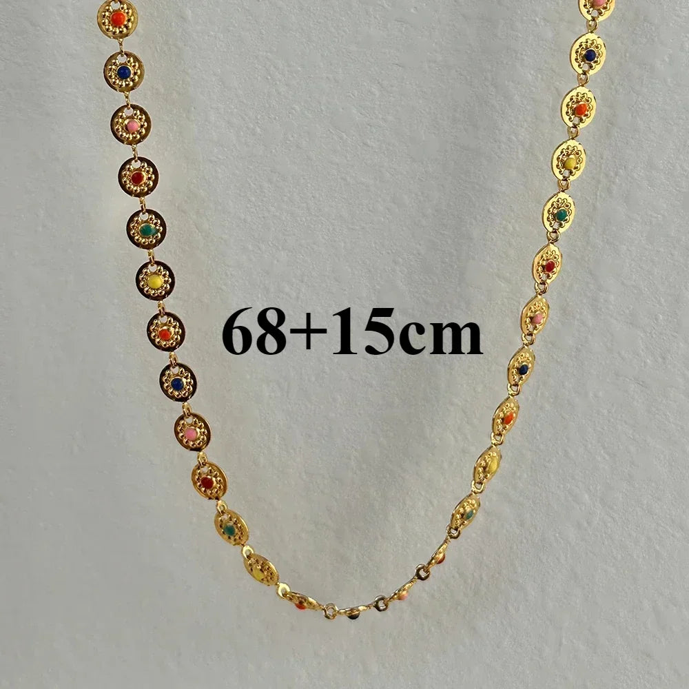 Chaîne Taille Fleur Gravée Or 18K - Belly Chain Acier Inoxydable Sexy Bikini Plage Été