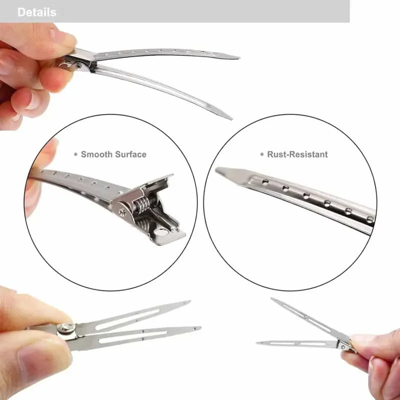 Lot 10/20pcs Pinces Cheveux Salon Professionnel - Clips Coiffure Sans Pli Sans Marque Styling Maquillage Quotidien
