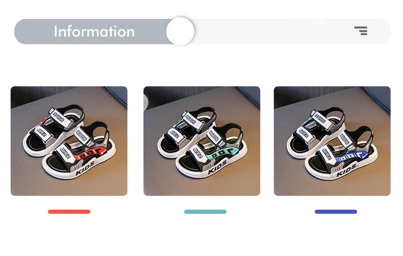 Sandales Enfant 2025 Cartoon Velcro - Chaussures Été Semelle Souple Antidérapante Garçon Coréen