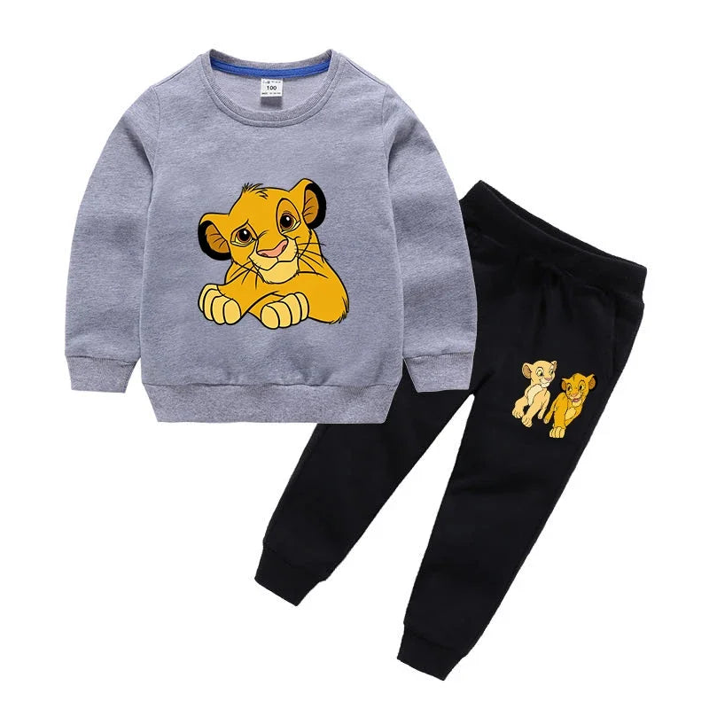 Ensemble 2 Pièces Garçon Le Roi Lion - Sweat + Pantalon Survêtement - Automne Sport