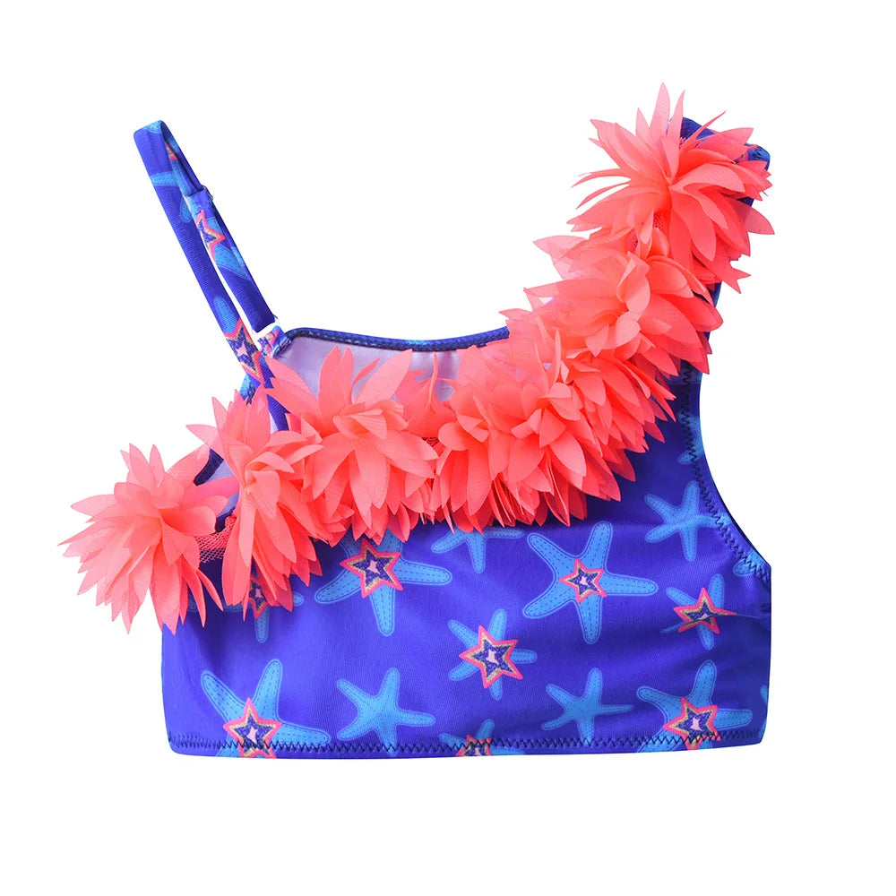 Bikini Fille 2 Pièces Drapeau Américain - Étoiles et Rayures Été