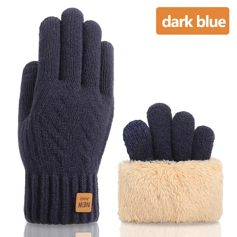 Gants Tactiles Thermiques Femme Tricotés - Doublés Polaire Chauds Hiver Outdoor