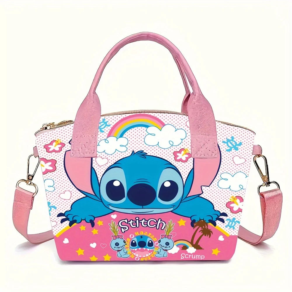 Sac Bandoulière Disney Stitch Officiel - Pochette Ajustable Ado Légère Durable Lilo & Stitch Cadeau