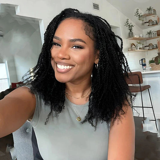 Mèches Cheveux Humains Afro Kinky Péruviens - Dreadlocks Extensions Locs Réparation Tressage Twist