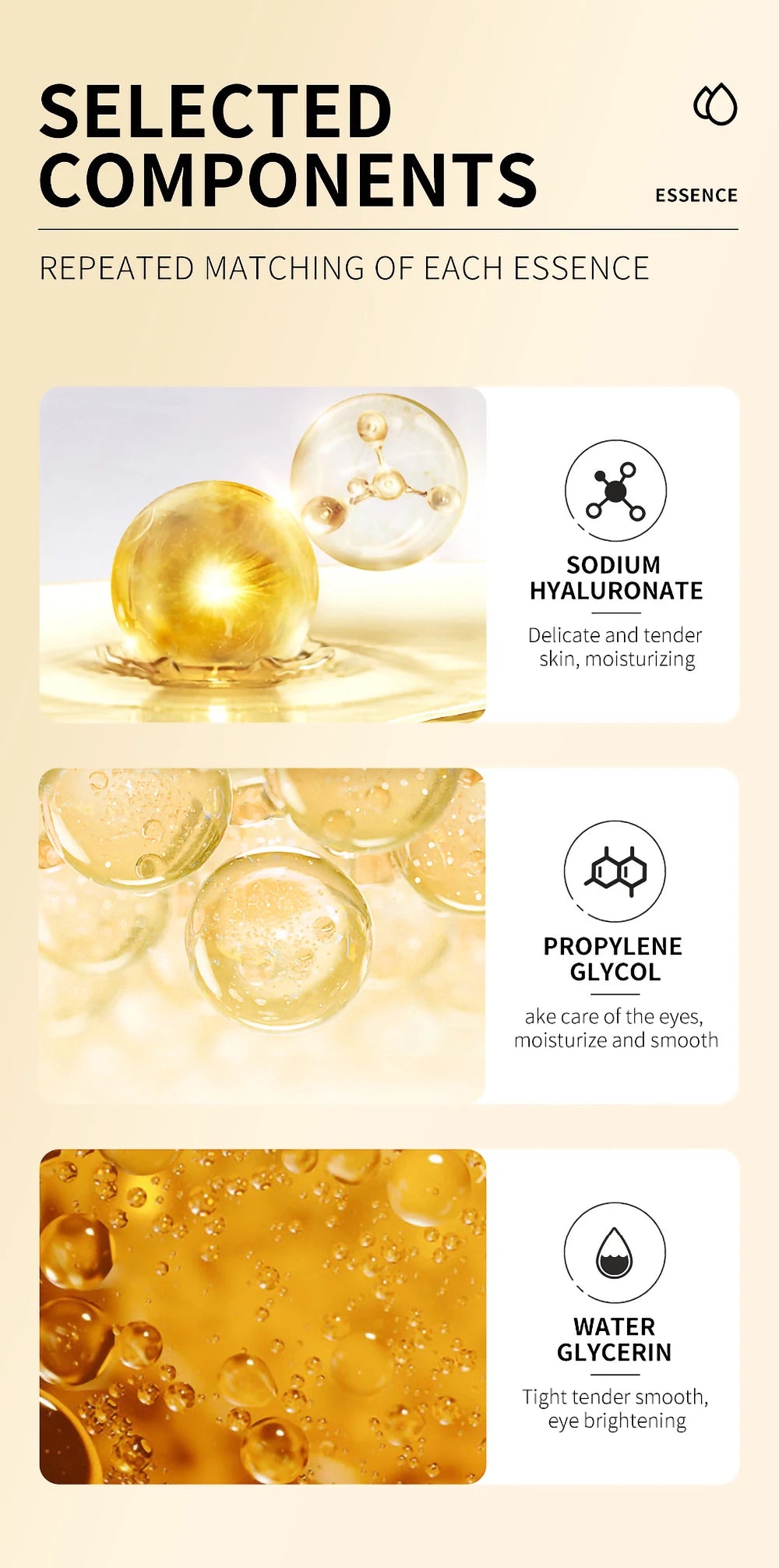 Crème Visage Bave Escargot Collagène - Anti-Âge Éclaircissant Cernes Poches Yeux Sérum Contour Hydratant