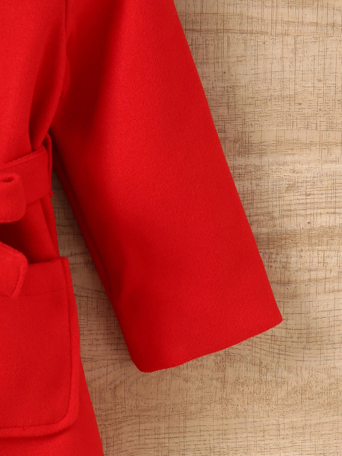 Manteau Fille Laine - Veste Ceinture Noeud Automne Hiver