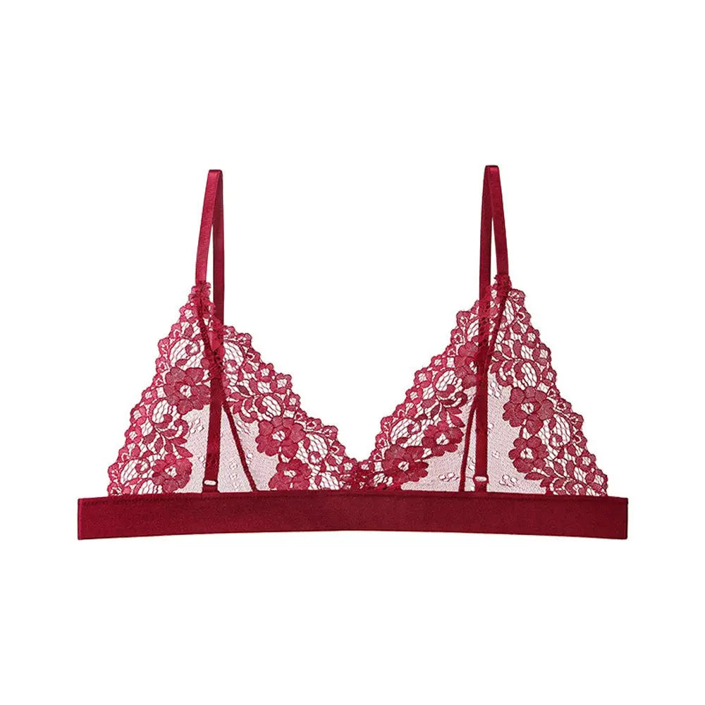 Brassière Dentelle Femme - Soutien-Gorge Tube Sans Armature Dos Nu | Lingerie Triangle Respirante